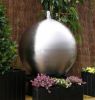 Fuente Esfera de Acero Inoxidable Cepillado - Luces LED - 65cm